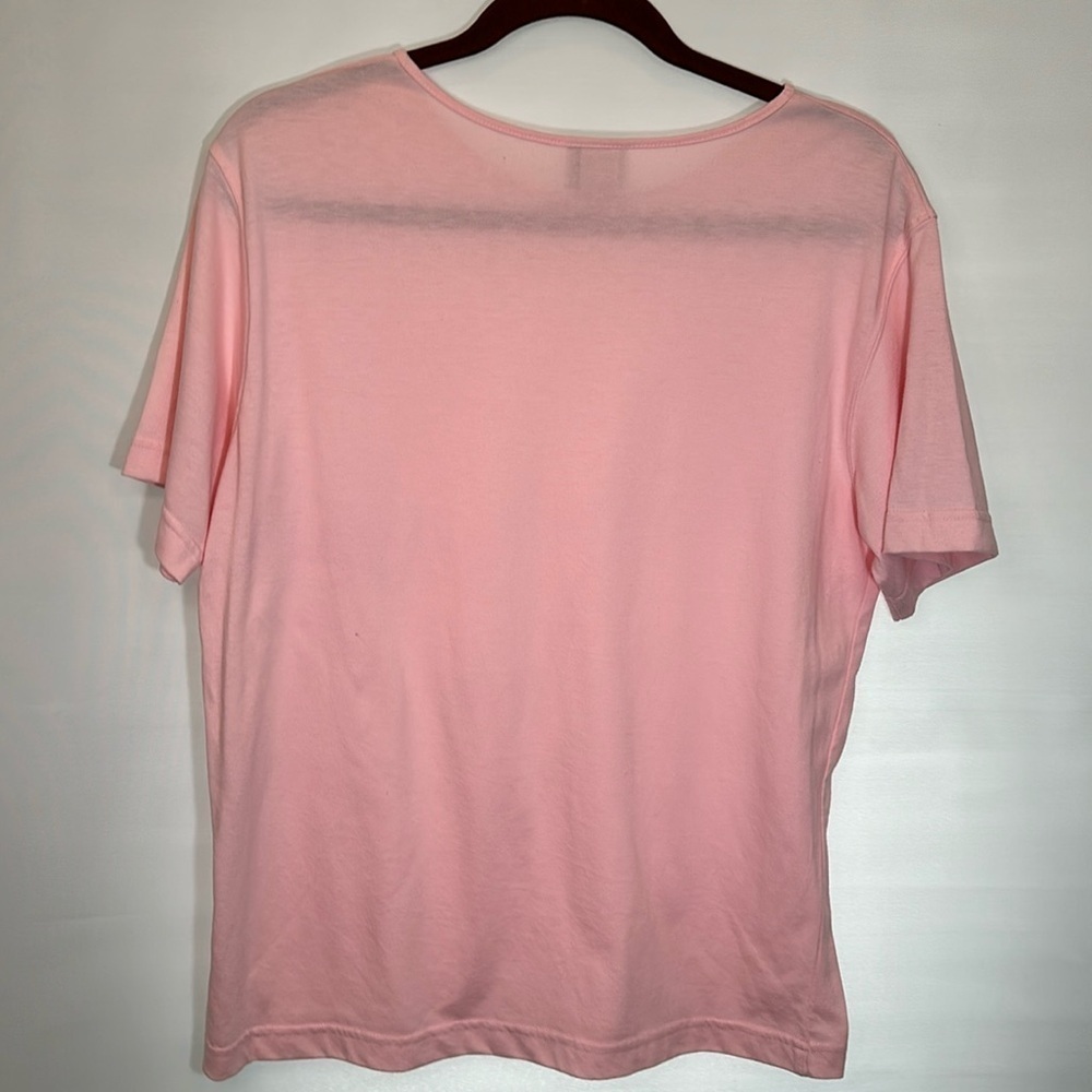 Classic Elements Womens Size M Tee T Shirt Blouse Top Short Sleeve Pink Shirt - Picture 6 of 7